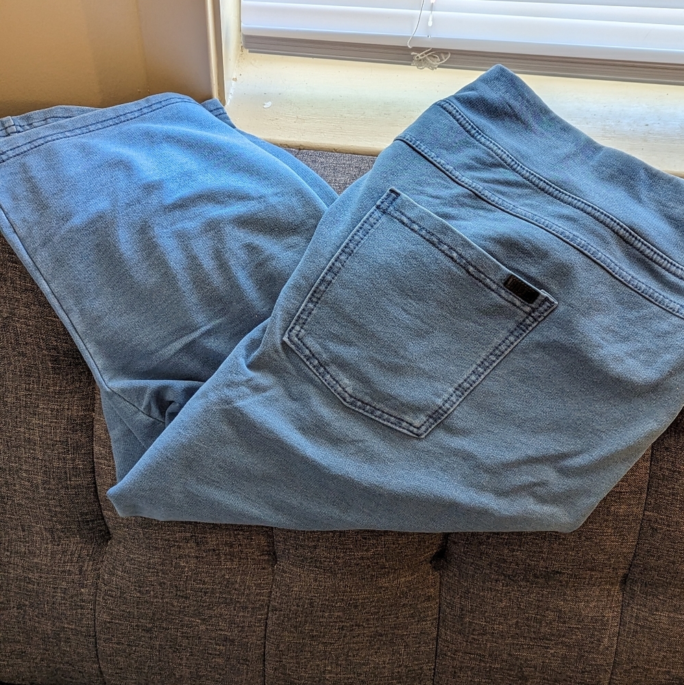 Blue Denim Legging Shorts